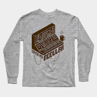 Coffee and Modular Synthesizer for Musician Long Sleeve T-Shirt